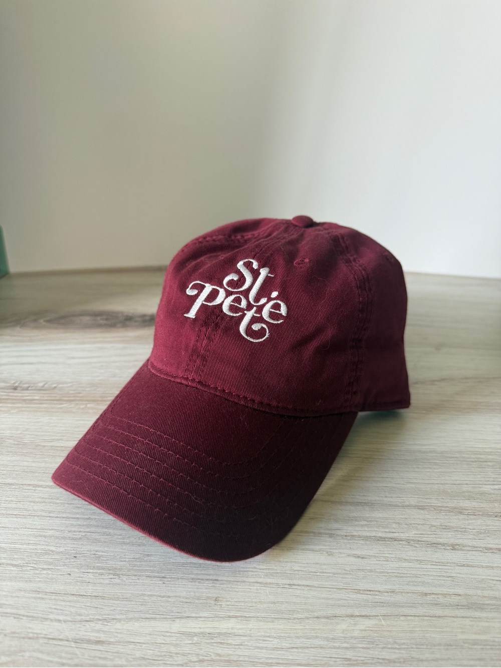 St. Pete Embroidered Maroon Baseball Cap
